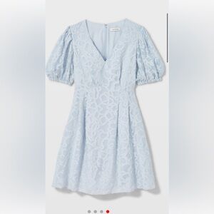 Elegant Club Monaco Lace Dress in Light Blue